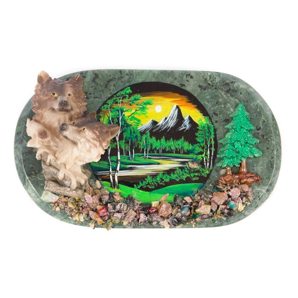 Панно настенное "Волки" 150х250 мм 700 гр. R116563?