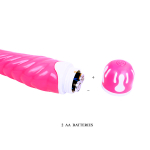 Розовый ребристый вибратор 21,8см Baile The Realistic Cock BW-047002