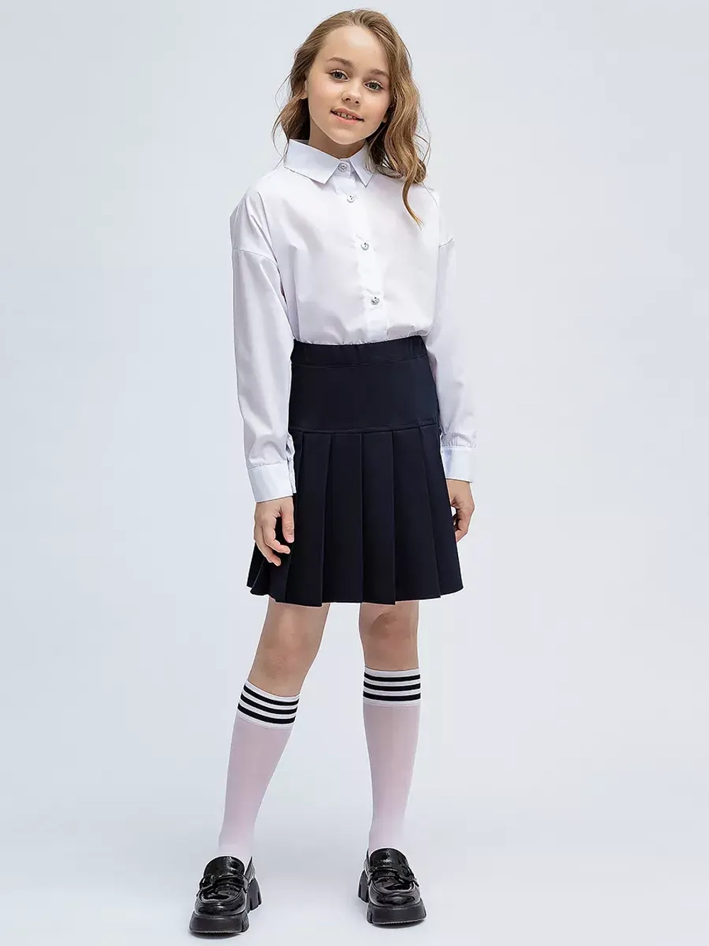 Школьная рубашка классическая oversize
