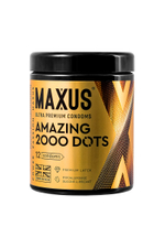 Презервативы MAXUS 2000 Amazing Dots №12 с железным кейсом, точечные, 12 шт