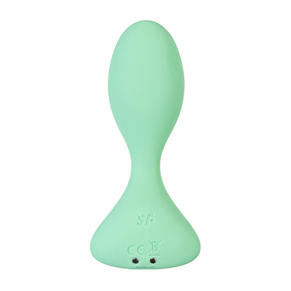 Зеленая анальная втулка 7см с вибрацией Satisfyer Trendsetter