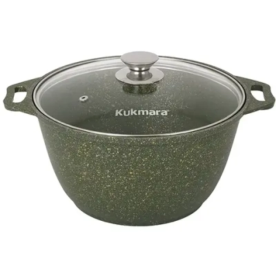 Кастрюля 4л «Trendy stryle» (malachite) со стеклянной крышкой к41tsml