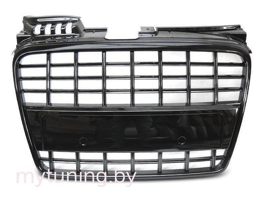 Решетка радиатора S8 LOOK GLOSSY BLACK для Audi A4 B7