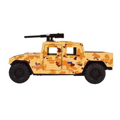 Модель ин. мет. "Военный внедорожник пикап" 12см, песоч, коробка HUMVEPICKUP-12MIL-BN (Технопарк)