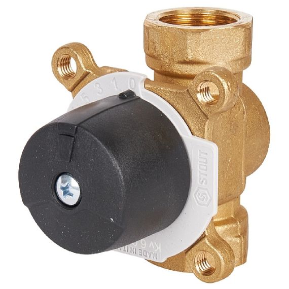 Клапан смесительный 3-х ходовой STOUT ВР 3/4" KVs 6 31528