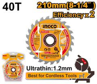 Диск пильный по дереву TCT 210х25.4мм 40Т INGCO TSB2103 INDUSTRIAL