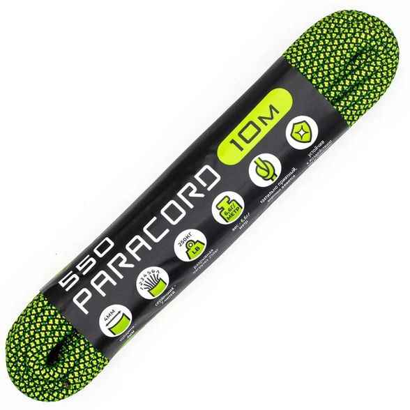 Цена наПаракорд 550 Neon Green snake, 10 м