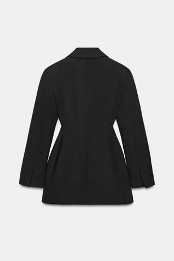 ZARA МИНИ-ПЛАТЬЕ-БЛЕЙЗЕР, ЧЕРНЫЙ