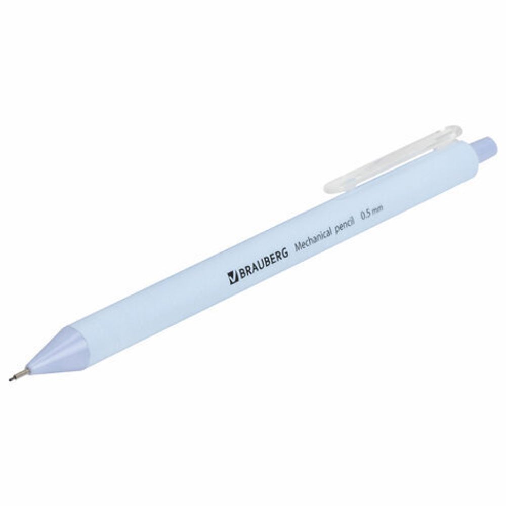 Карандаш механический 0,5 мм, BRAUBERG SOFT PASTEL, корпус soft-touch ассорти, 181957