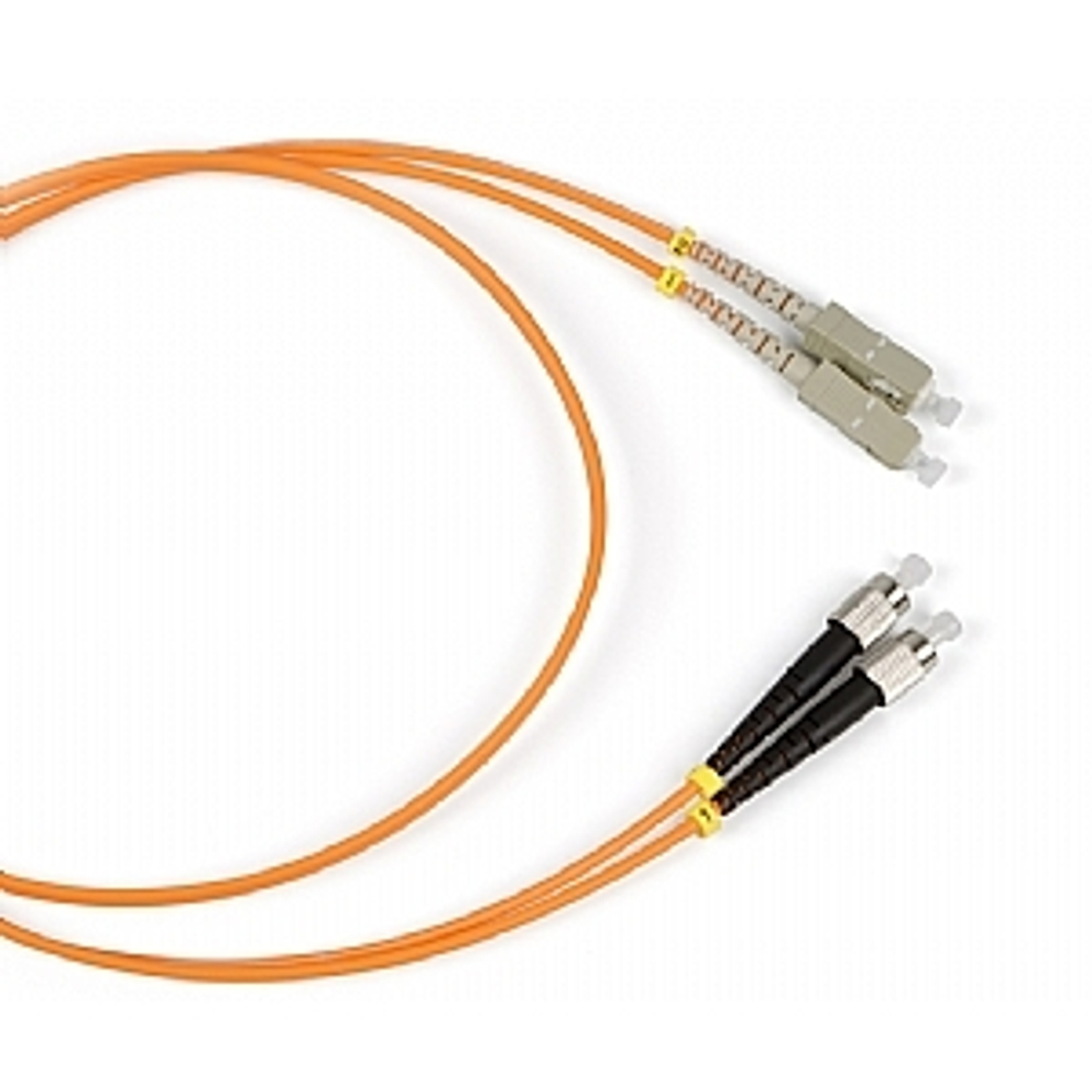 Патч-корд оптический Hyperline FC-50-ST-LC-PC-2M, LSZH, разъемы LC/ST