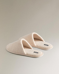 ZARA HOME ДОМАШНИЕ ТАПОЧКИ, ПЕСОЧНЫЙ