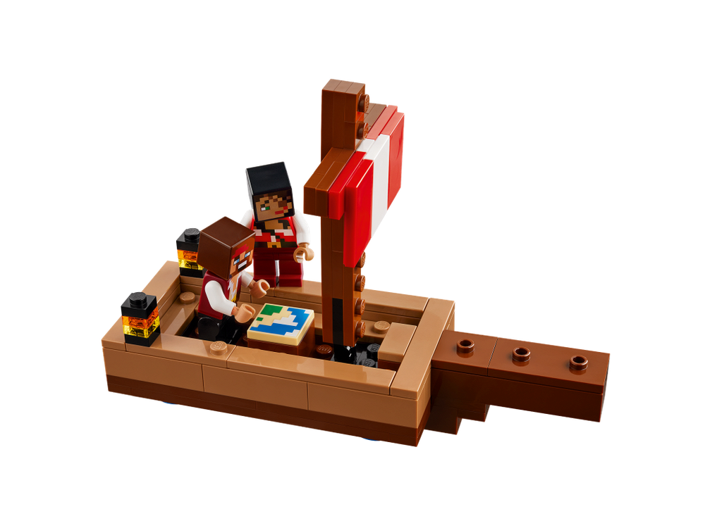 Конструктор Лего Майнкрафт Путешествие на пиратском корабле | LEGO Minecraft The Pirate Ship Voyage 21259 166 деталей 8+