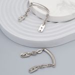 Цепочка-вешалка для одежды 105х7 мм, металл, Nickel серебро, никель, 2 шт, MB196