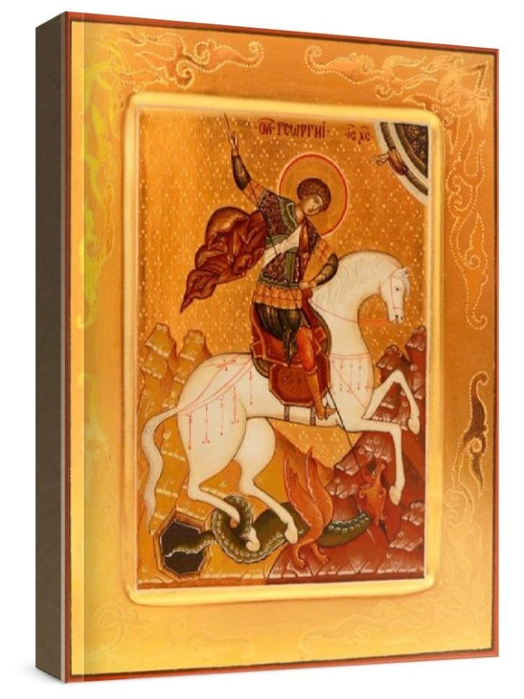 Георгий Победоносец (рукописная икона)