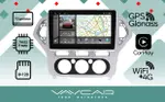 Магнитола для Ford Mondeo 4 2007-2010 (рамка серебро) - Vaycar VA17-1235-2K на Android 13, Быстрая, 2K QLED, CarPlay,4G SIM-слот