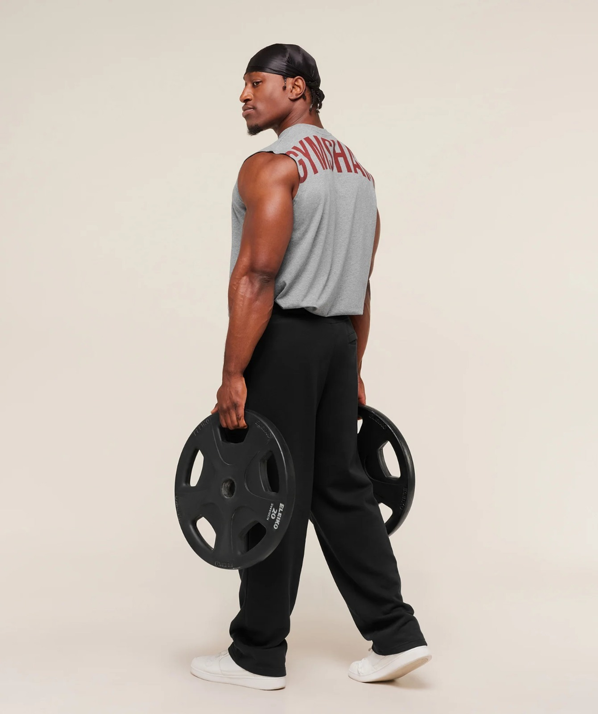 Майка GYMSHARK Power Cut Off Tank Grey