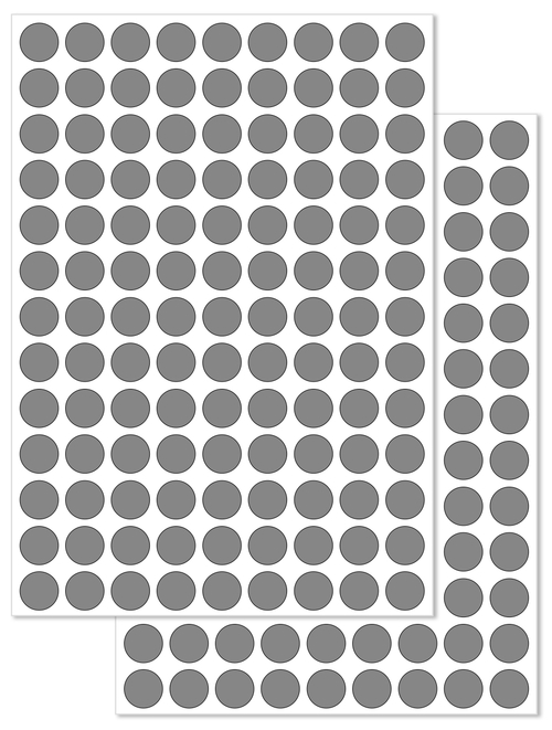 Серые виниловые наклейки для упаковки и маркировки Policomprint M20, 12 мм. 234 шт.