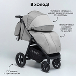 Коляска детская прогулочная BubaGo арт.BG 132-AL-1 MODEL BASS color/ цвет Light gray/ Светло серый