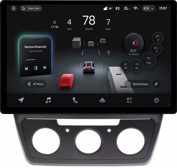 Магнитола для Skoda Yeti 2009-2018 (кондиционер) - Teyes CC4-PRO монитор 13" 2K QLED на Android 13, Быстрейшая, Snapdragon 778G, ИИ, CarPlay, DSP, 4G SIM-слот