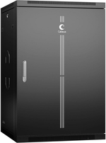 Шкаф настенный 19", 18U Cabeus SH-05F-18U60/60m-R-BK