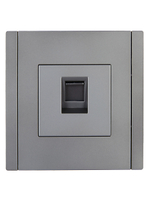 FORTE&PIANO Розетка компьютерная RJ45 кат.6 FP531 сталь IEK