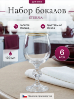 Набор бокалов "STERNA" отводка золото 190 мл 6 шт