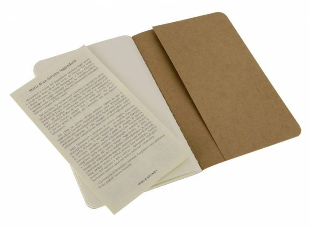 Блокнот Moleskine Cahier Journal (QP413) Pocket 90x140мм обложка картон 64стр. нелинованный бежевый (3шт)