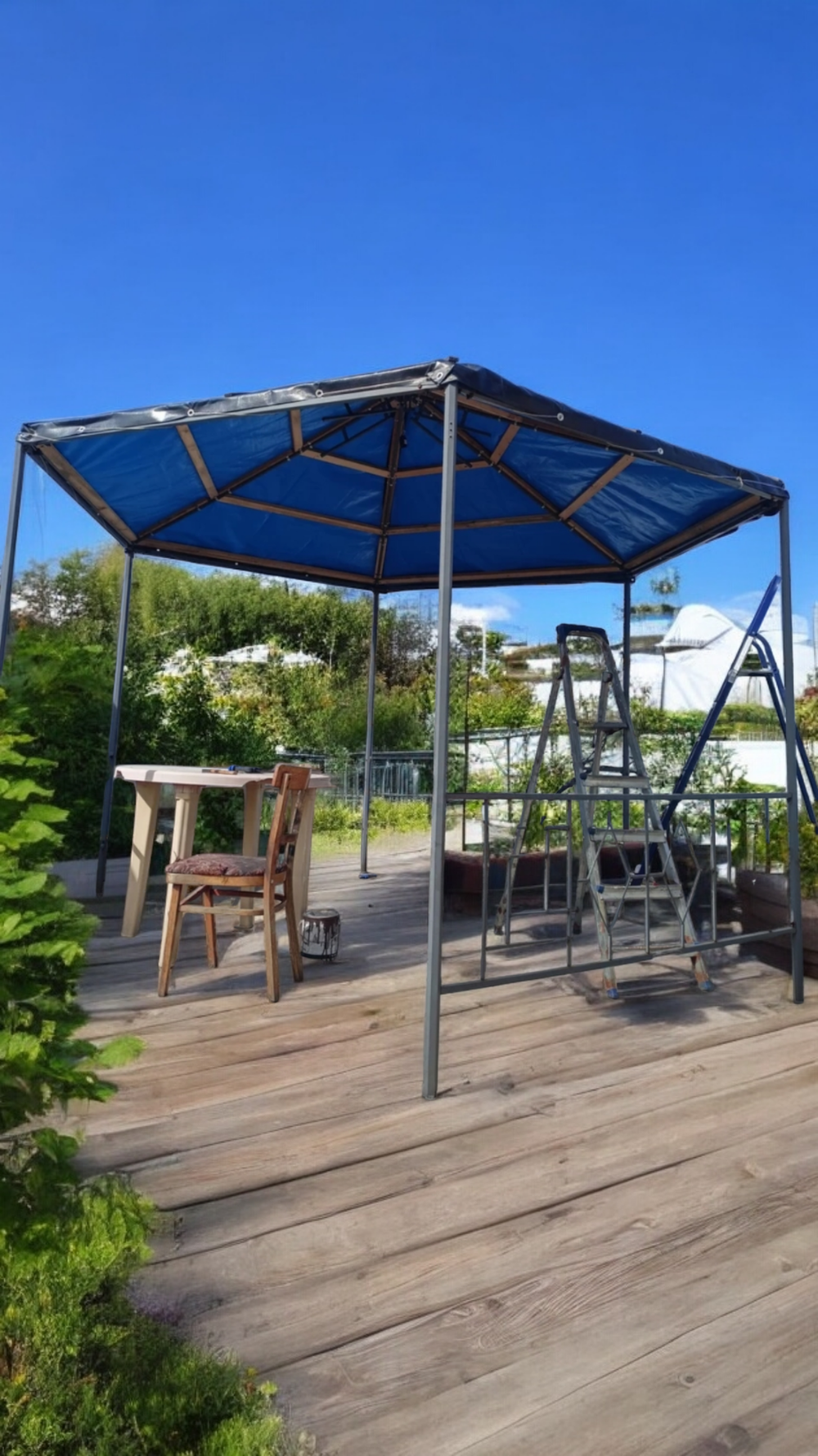 Тент строительный, тарпаулин, 6x8 м, 230 г/кв.м, с люверсами