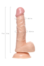 Реалистичный фаллоимитатор A-Toys Kirc телесный 17 см