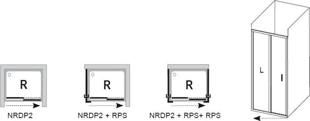 Душевая дверь Ravak Rapier NRDP2-100 R сатин + грейп 0NNA0U0PZG