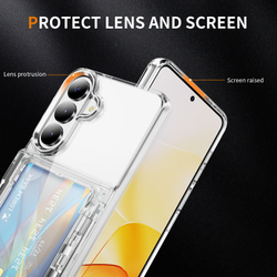 Прозрачный чехол Lumen Case с подставкой 2‑в‑1 и отделением для карт: Samsung Galaxy S25