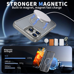 Прозрачный чехол Mesh Pro Magnetic Case для iPhone 16 Pro