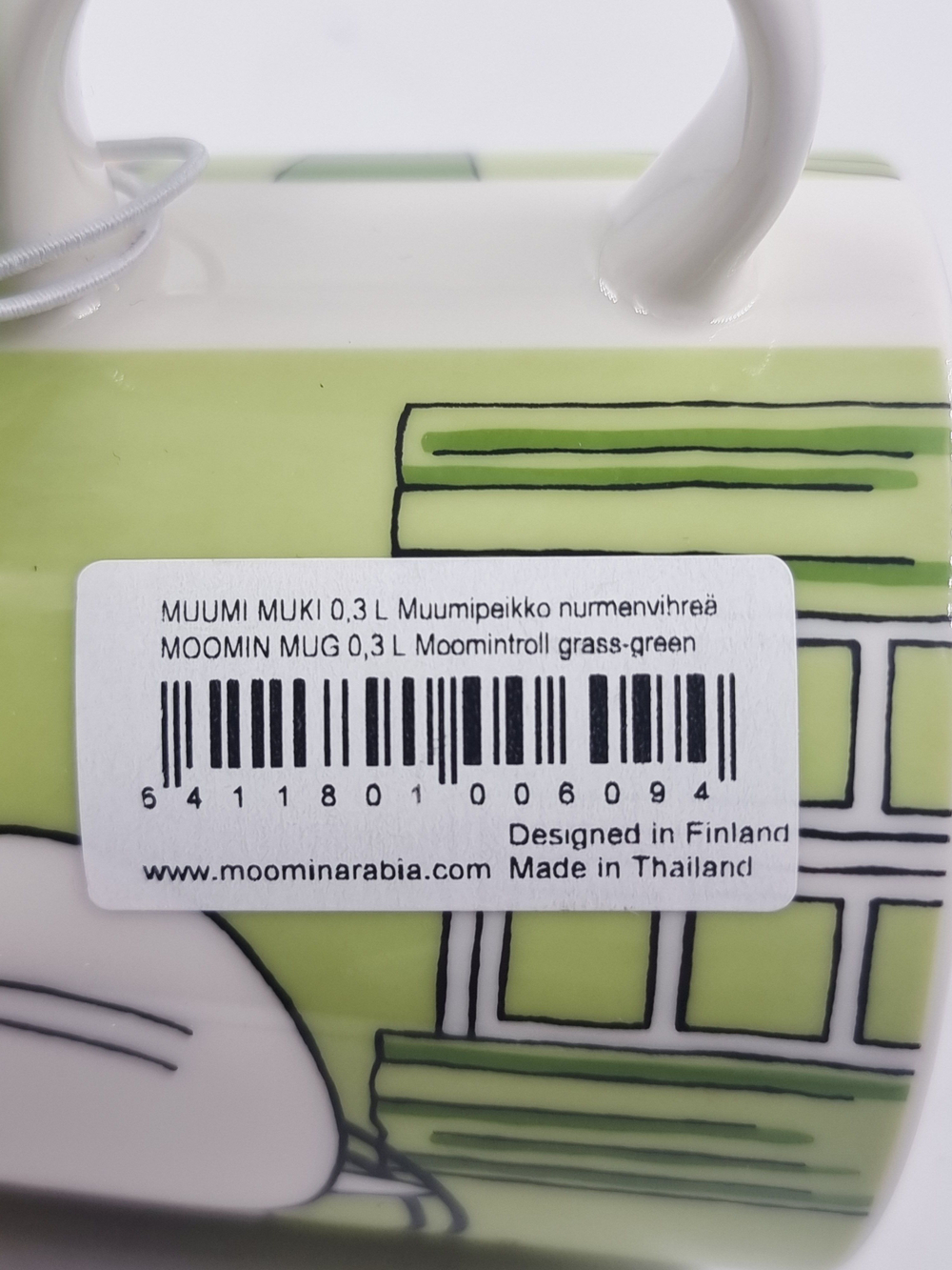 Moomin Кружка Arabia Muumitroll grass-green 300 мл (Из Финляндии)
