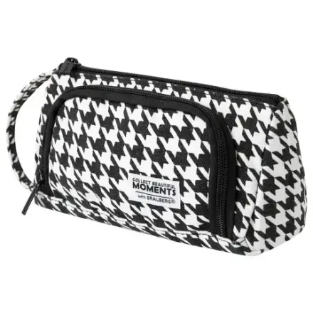 Пенал мягкий трапеция 220*100*80 Brauberg Houndstooth, с ручкой, полиэстер