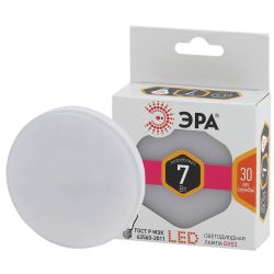 Лампа светодиодная ЭРА STD LED GX-7W-827-GX53 7Вт таблетка теплый белый свет GX53 | Лампы cветодиодные Плоские (GX)
