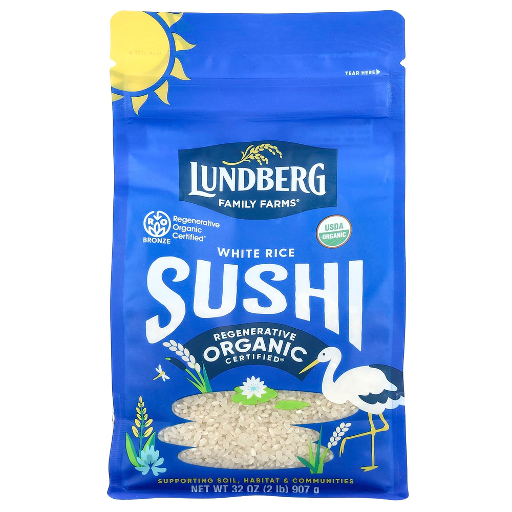 Lundberg, Органический суши с белым рисом, 907 г (32 унции)