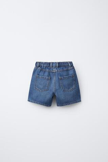 ZARA ДЖИНСОВЫЕ ШОРТЫ BAGGY, ИНДИГО
