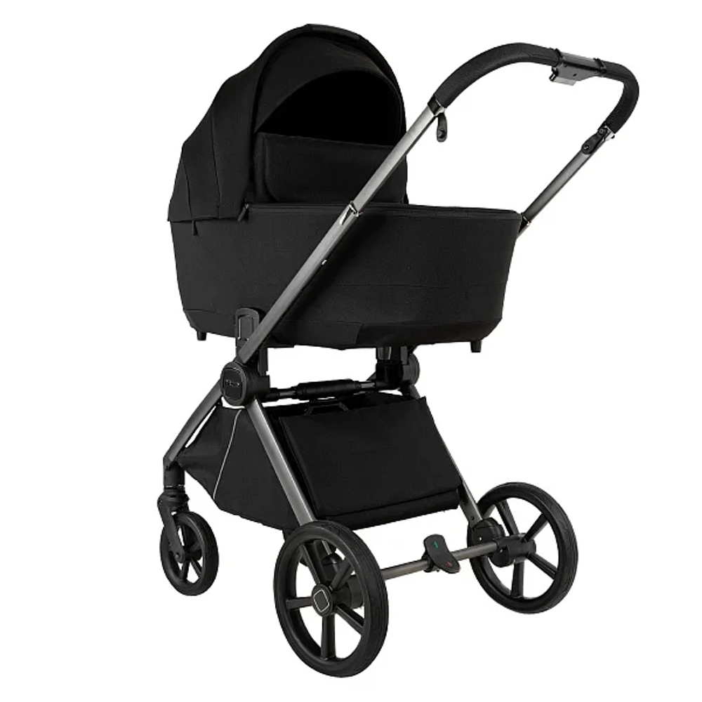 Коляска 2 в 1 Pituso Teffy, Caviar Black шасси Graphite