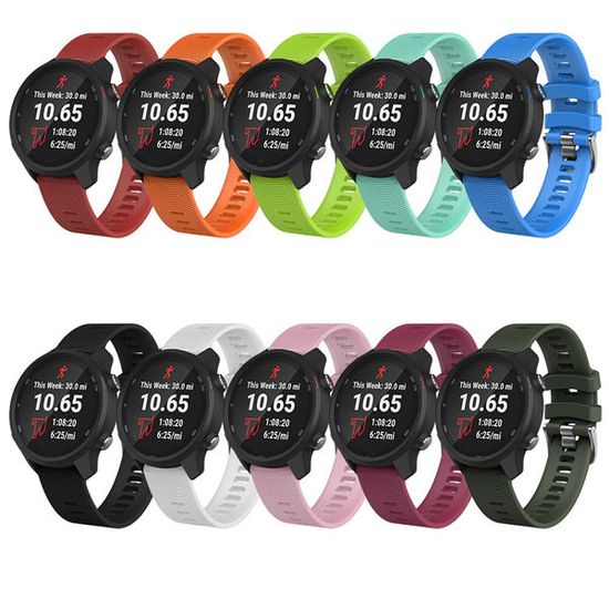 Ремешок Premium 20 мм силиконовый для Garmin Forerunner 55/245/645, Venu, Venu Sq, Venu 2 Plus, Vivoactive 3, Vivomove быстросъемный (Оранжевый)