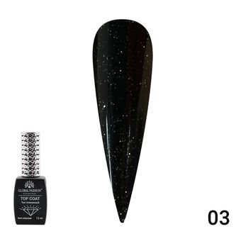 Топ с глиттером Galaxy Top Coat 03, 12 мл