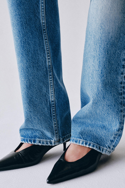 ZARA ДЖИНСЫ ПРЯМОГО КРОЯ СО СРЕДНЕЙ ПОСАДКОЙ — ZW COLLECTION, ВЫЦВЕТШИЙ СИНИЙ