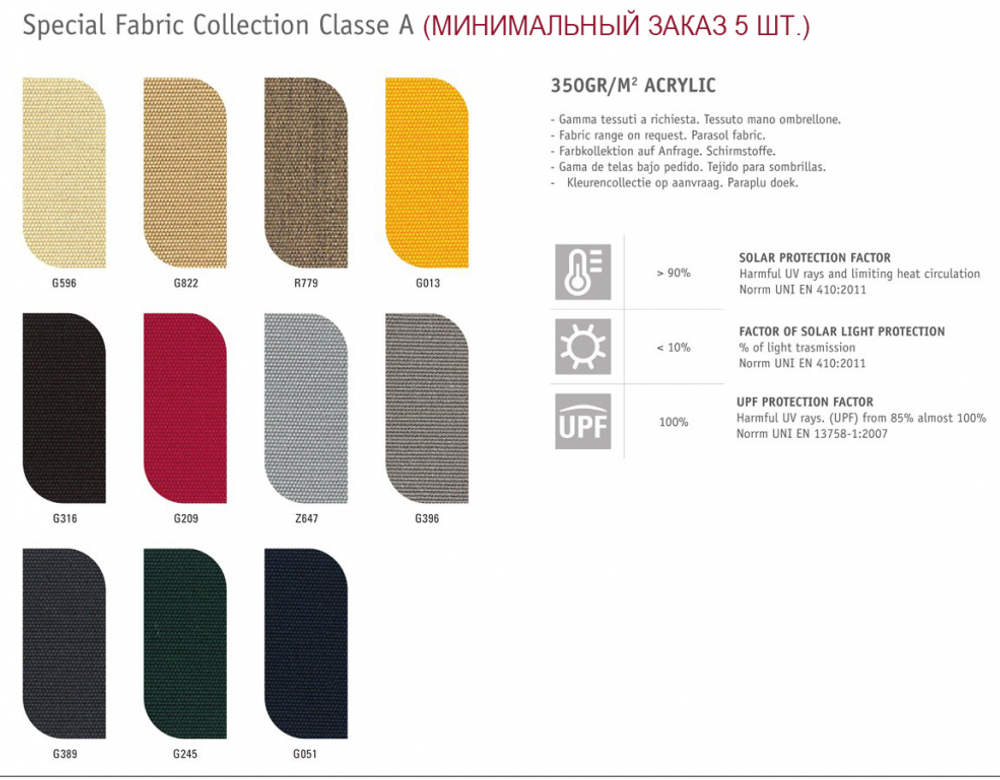 Зонт профессиональный телескопический 4х4 м Leonardo Telescopic