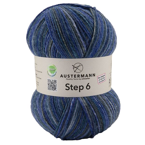 Пряжа Austermann (Аустерманн) Step 6 / уп.5 мот. по 150 г, 410м, темно-синий