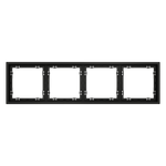 Рамка пластиковая на 4 поста, (черный матовый) Voltum S70 VLS100408