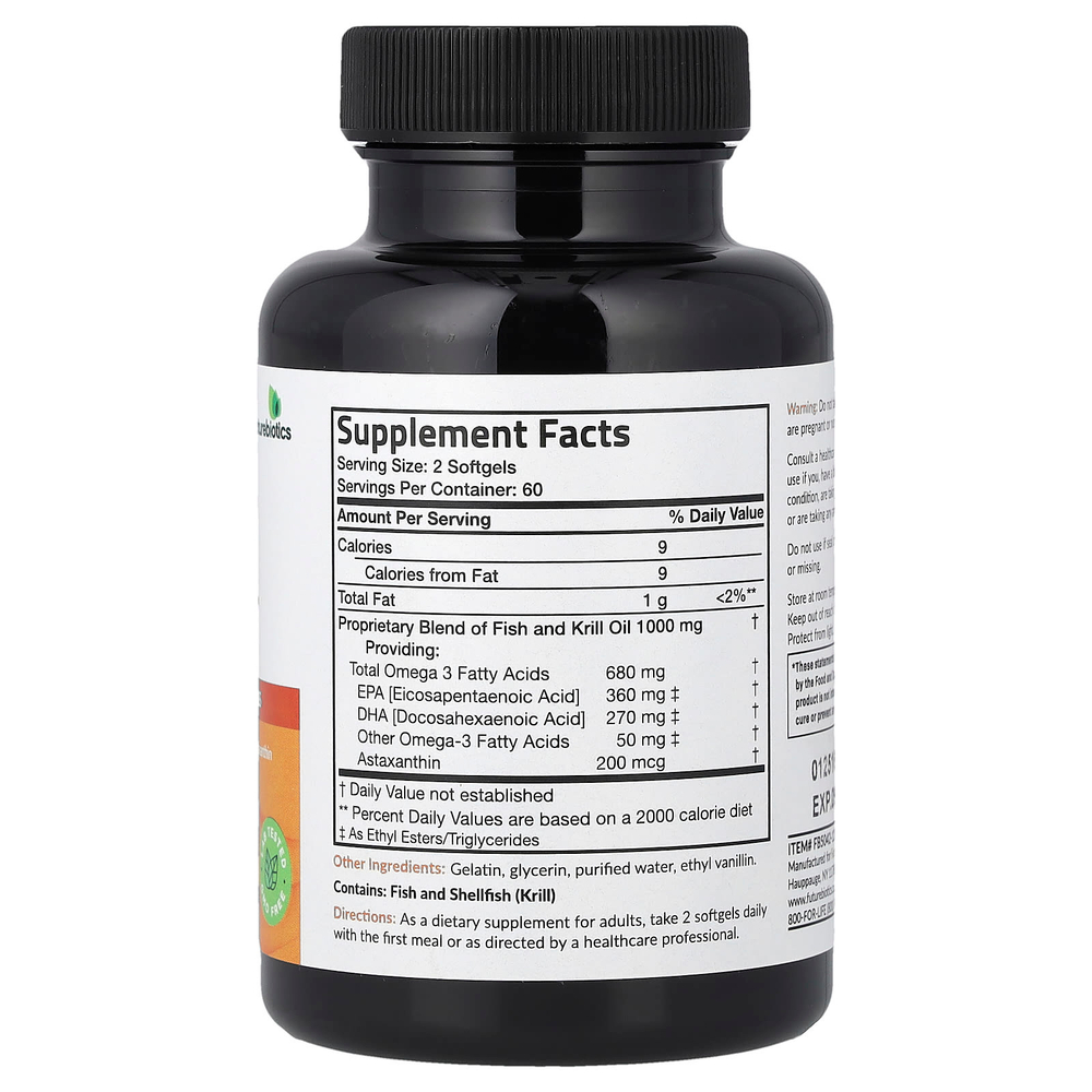 Futurebiotics, омега-3, рыба и масло криля, 120 капсул