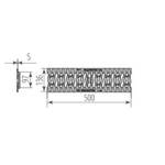 Решетка чугунная косичка Norma DN100 C250  500*136*17.5 (31017C)    АКЦИЯ!!!