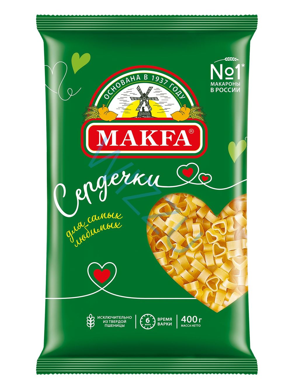 Мак изд Макфа Сердечки 400г