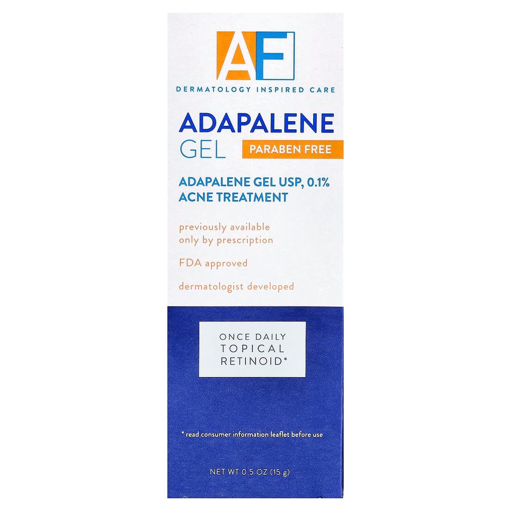 ACNE FREE, Гель адапален USP, 0,1%, средство от акне, 15 г (0,5 унции)