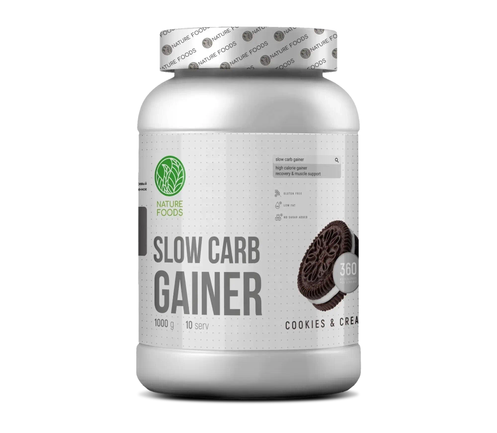 Гейнер Nature Foods Slow Carb Gainer 1000 г печенье