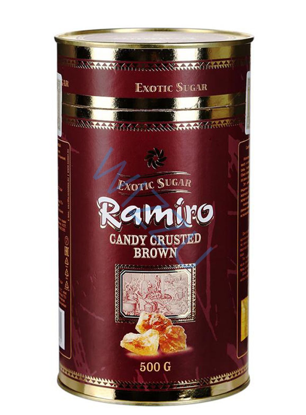 Сахар леденцовый КОРИЧНЕВЫЙ Кристаллический "Ramiro" (ЭСЛК1000г П/10)
